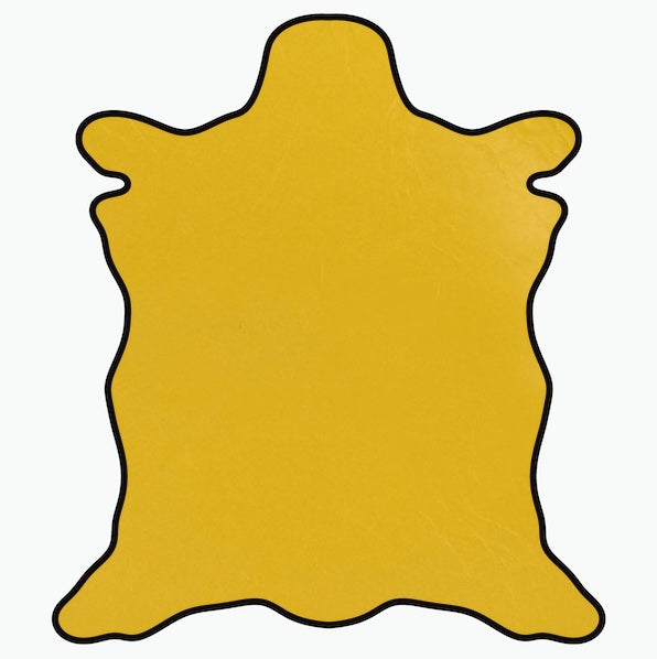 LEATHER Chrome Tanned Calfskin Hide 1oz Yellow / Mollies New Zealand