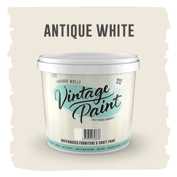 Vintage Paint Antique White 1 Litre / Mollies New Zealand