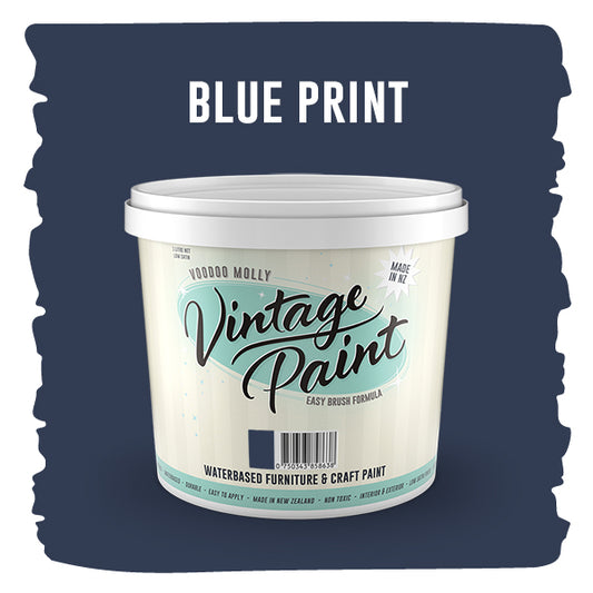 Vintage Paint Blue Print (ER)