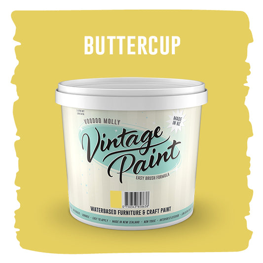 Vintage Paint Buttercup 1 Litre / Mollies New Zealand