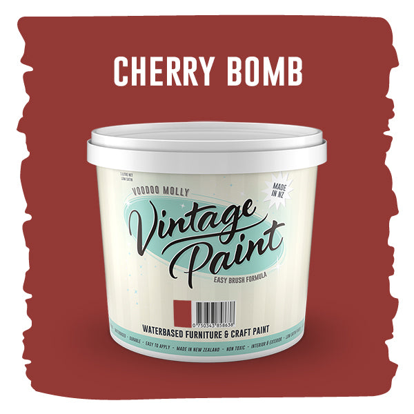 Vintage Paint Cherry Bomb 1 Litre / Mollies New Zealand