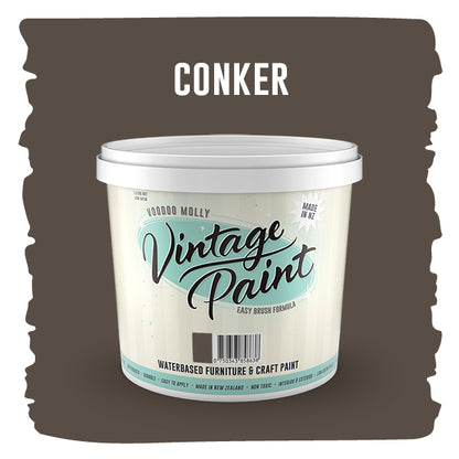Vintage Paint Conker (ER) 1 Litre / Mollies New Zealand