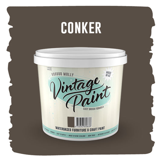 Vintage Paint Conker (ER) 1 Litre / Mollies New Zealand