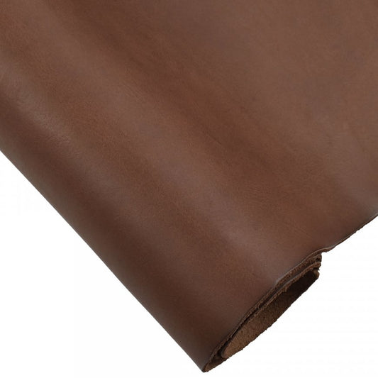 LEATHER Veg Tanned Distressed Oiled Pull-Up / Cut Piece 5oz Medium Brown / Mollies New Zealand
