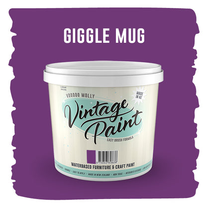 Vintage Paint Giggle Mug (ER) 1 Litre / Mollies New Zealand