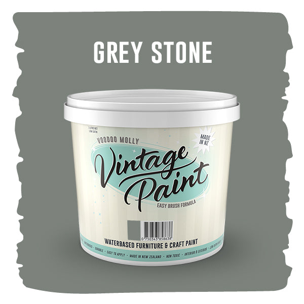 Vintage Paint Grey Stone (ER) 1 Litre / Mollies New Zealand