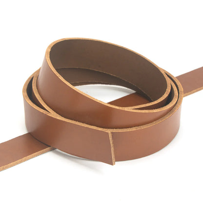 LEATHER Veg Tan Heavy Strips Tan 38mm x 152cm 9-10oz / Mollies New Zealand