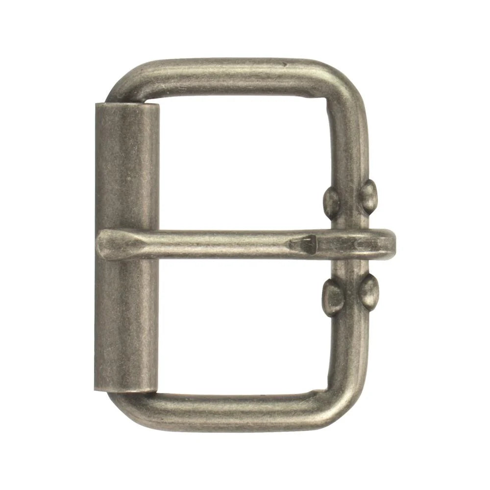 IVAN End Bar Roller Buckle Antique Nickel 52mm (2") / Mollies New Zealand