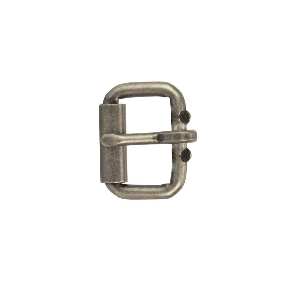 IVAN End Bar Roller Buckle Antique Nickel 25mm (1") / Mollies New Zealand