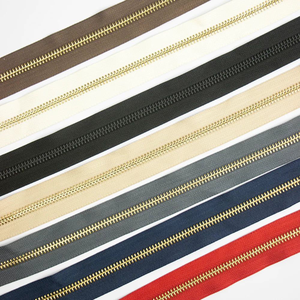 IVAN Brass #8 Zipper Tape | Mollies Make And Create NZ