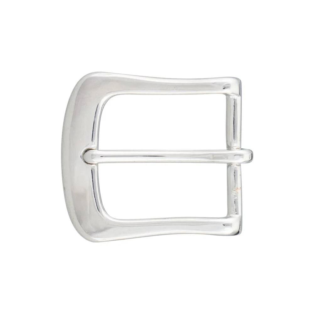 IVAN Cassidy Solid Brass End Bar Buckle Solid Brass Nickel Plate 35mm (1-3 8") / Mollies New Zealand