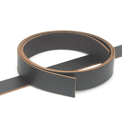 LEATHER Veg Tan Heavy Strips Dark Brown 38mm x 152cm 9-10oz / Mollies New Zealand