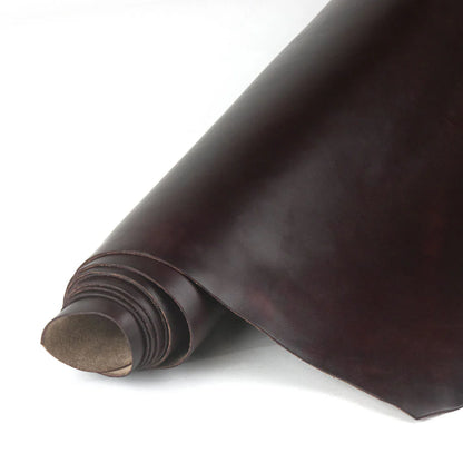LEATHER Horween Chromexcel Natural / Side Burgundy Side 4-5oz / Mollies New Zealand