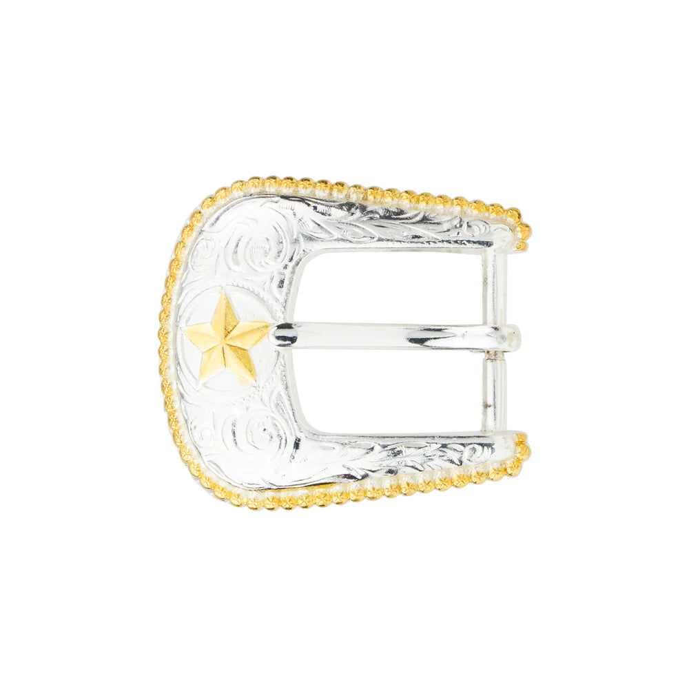 IVAN Ranger Star Buckle Silver Plate Gold Plate 25mm (1") / Mollies New Zealand