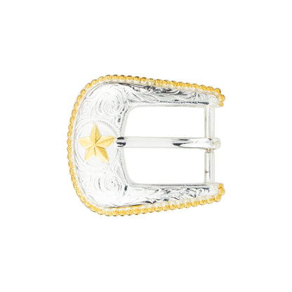 IVAN Ranger Star Buckle Silver Plate Gold Plate 25mm (1") / Mollies New Zealand