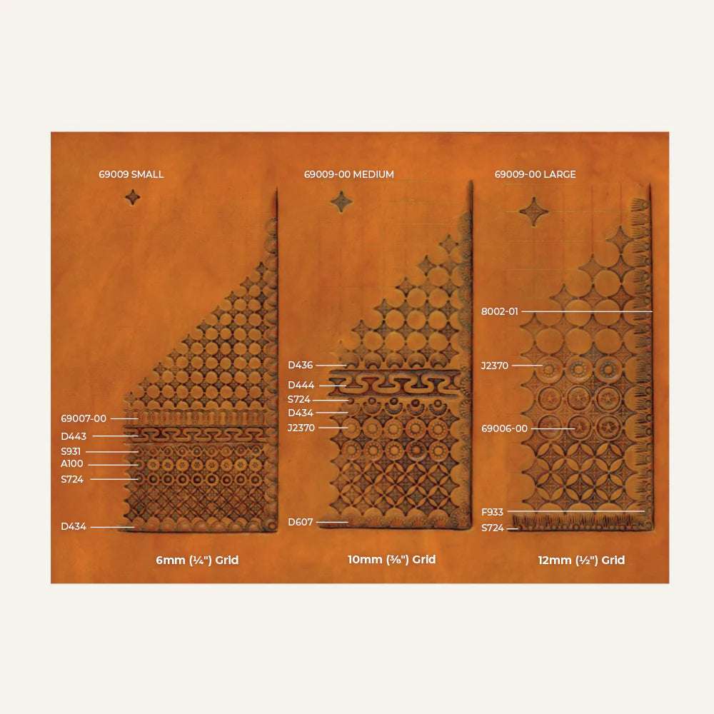 Square Emboss Design Grid MAKERAID Embossed Pattern Geometric Stamping Grids | Mollies Make ...