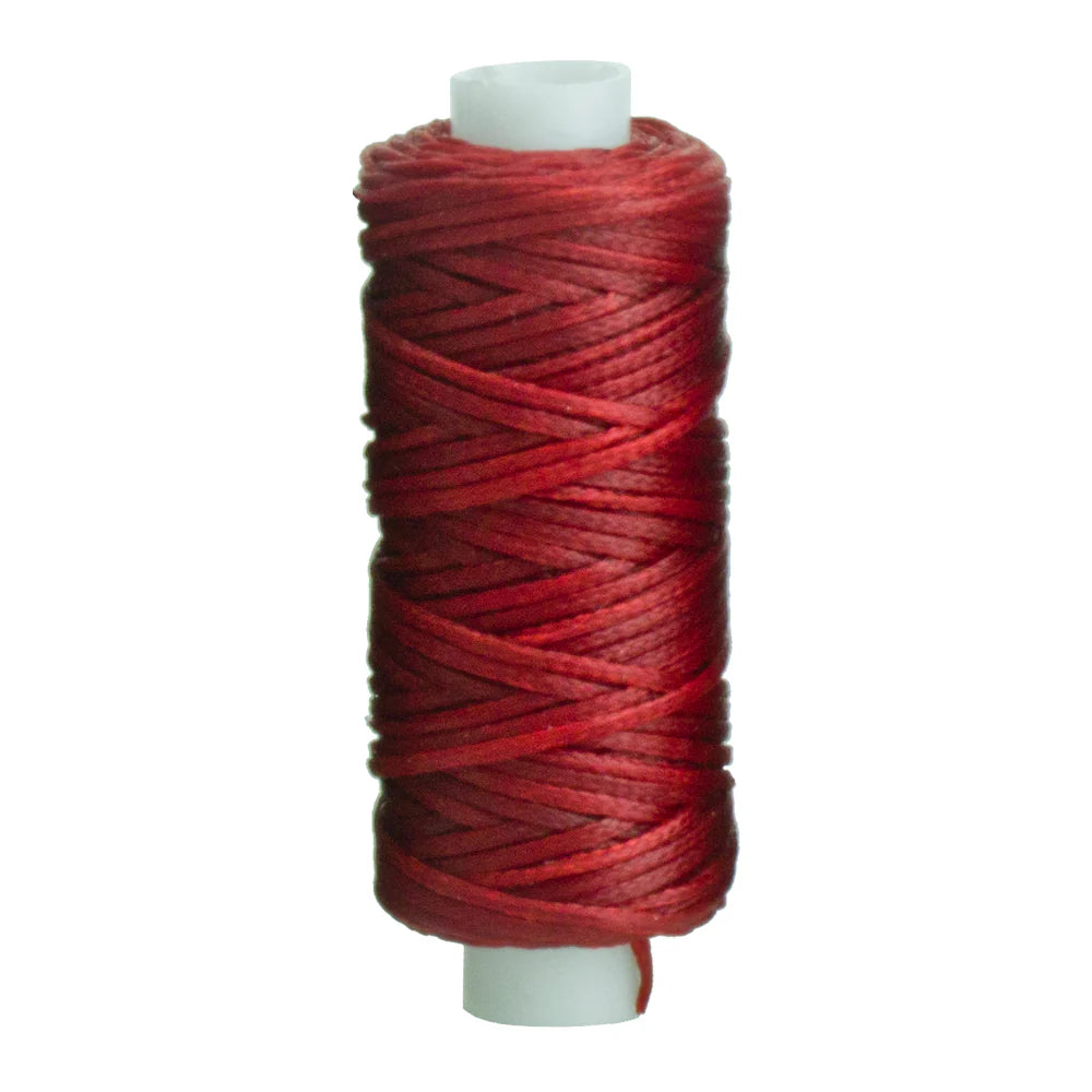 IVAN Waxed Polyester Thread Red 1.0mm 22.8m / Mollies New Zealand