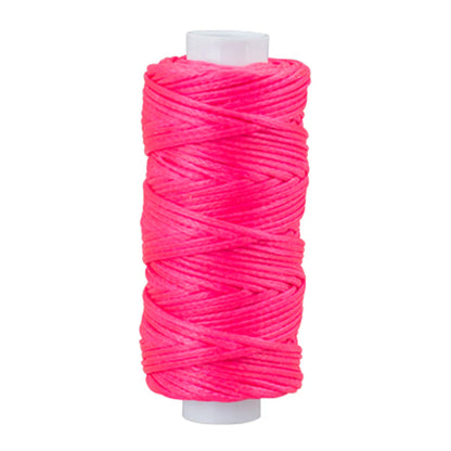 IVAN Waxed Polyester Thread Florescent Pink 1.0mm 22.8m / Mollies New Zealand