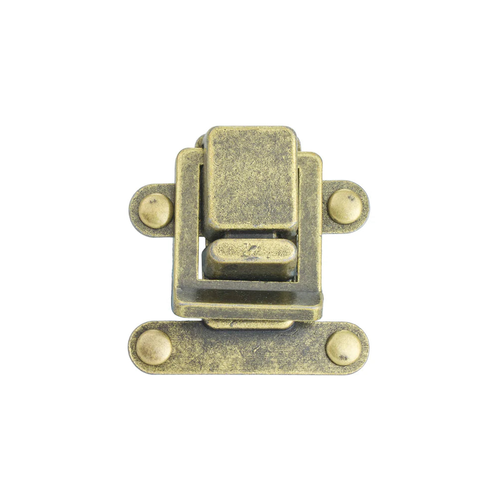 IVAN Flip Lock Clasp Antique Brass 40mm / Mollies New Zealand