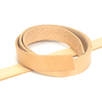 LEATHER Veg Tan Heavy Strips Natural 38mm x 152cm 9-10oz / Mollies New Zealand