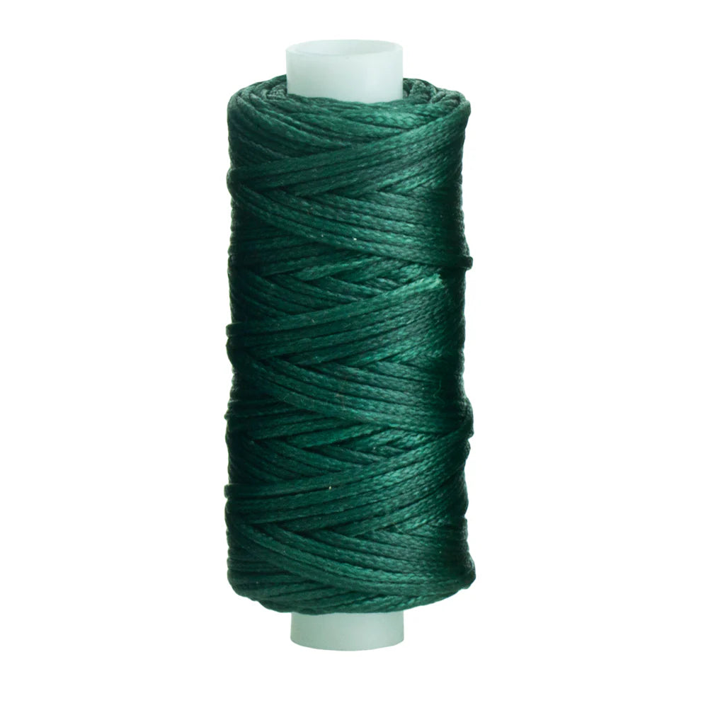 IVAN Waxed Polyester Thread Dark Green 1.0mm 22.8m / Mollies New Zealand