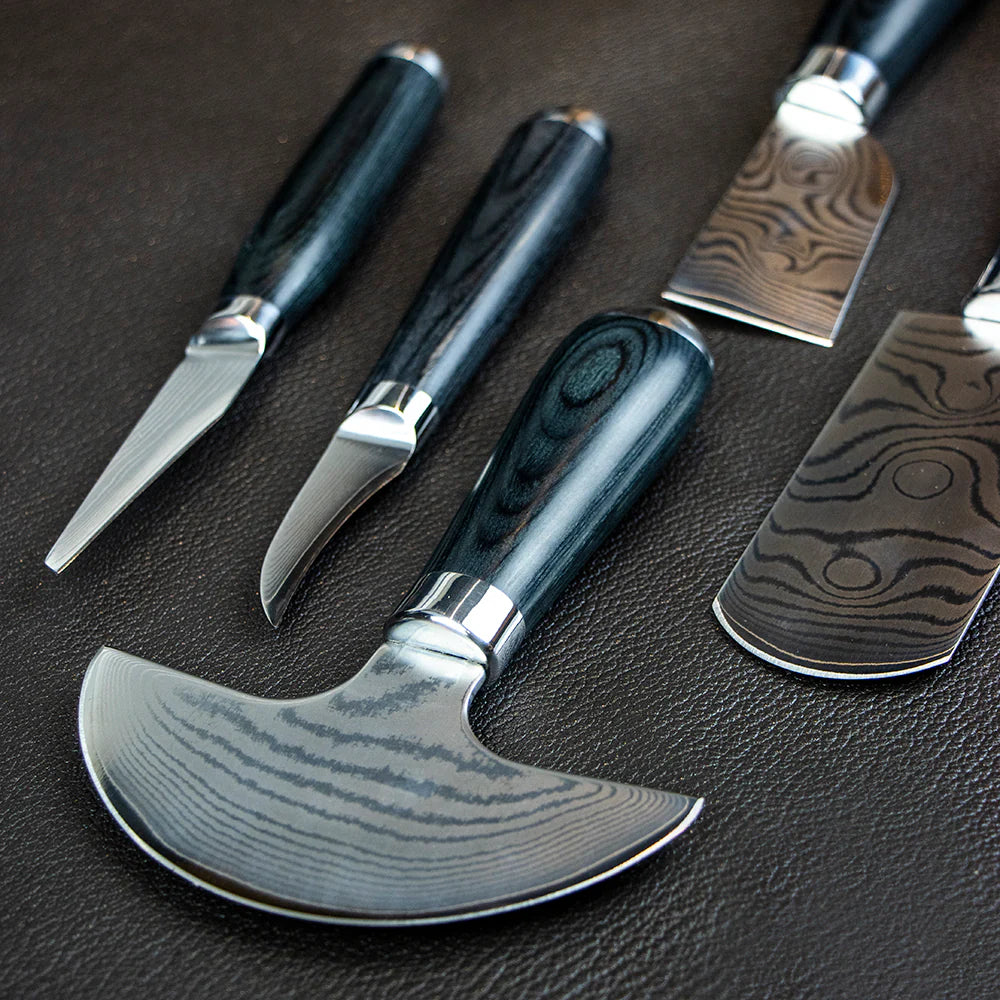 IVAN Damascus French Style Skiving Knife / Mollies New Zealand