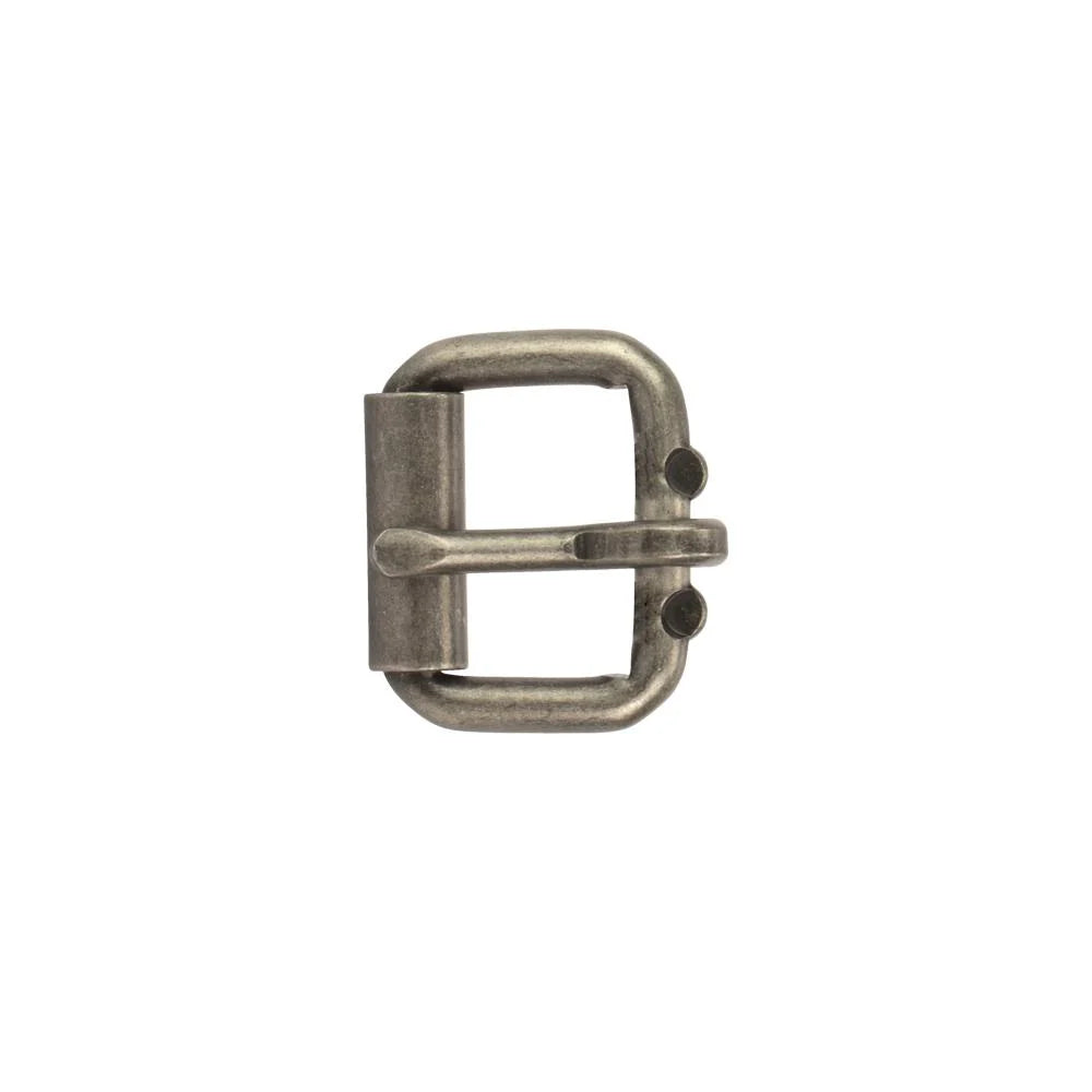 IVAN End Bar Roller Buckle Antique Nickel 20mm (3 4") / Mollies New Zealand
