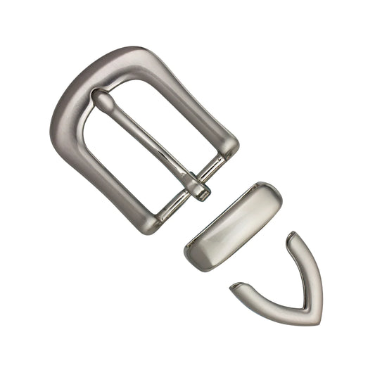 IVAN Solid Brass Buckle Set Matt Nickel 25mm (1") / Mollies New Zealand