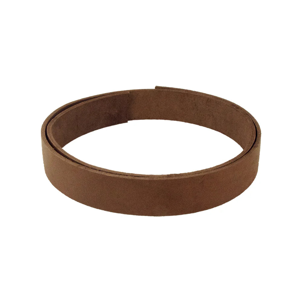 LEATHER Veg Tan Utility Strips Brown 35-38mm x 91cm 9oz / Mollies New Zealand