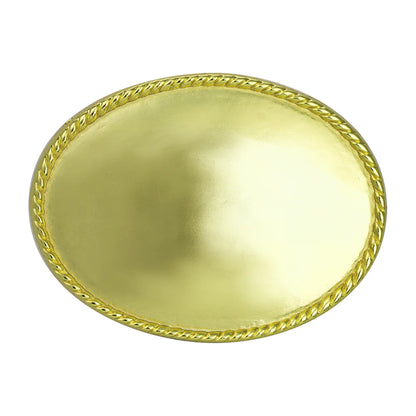 IVAN Oval Rope Edge Buckle Blank Brass Plate 38mm (1-1 2") / Mollies New Zealand
