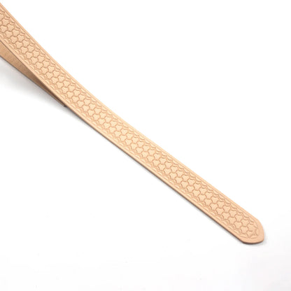 LEATHER Veg Tan Embossed Belt Blanks Tri Weave 38mm x 135cm 9-10oz / Mollies New Zealand