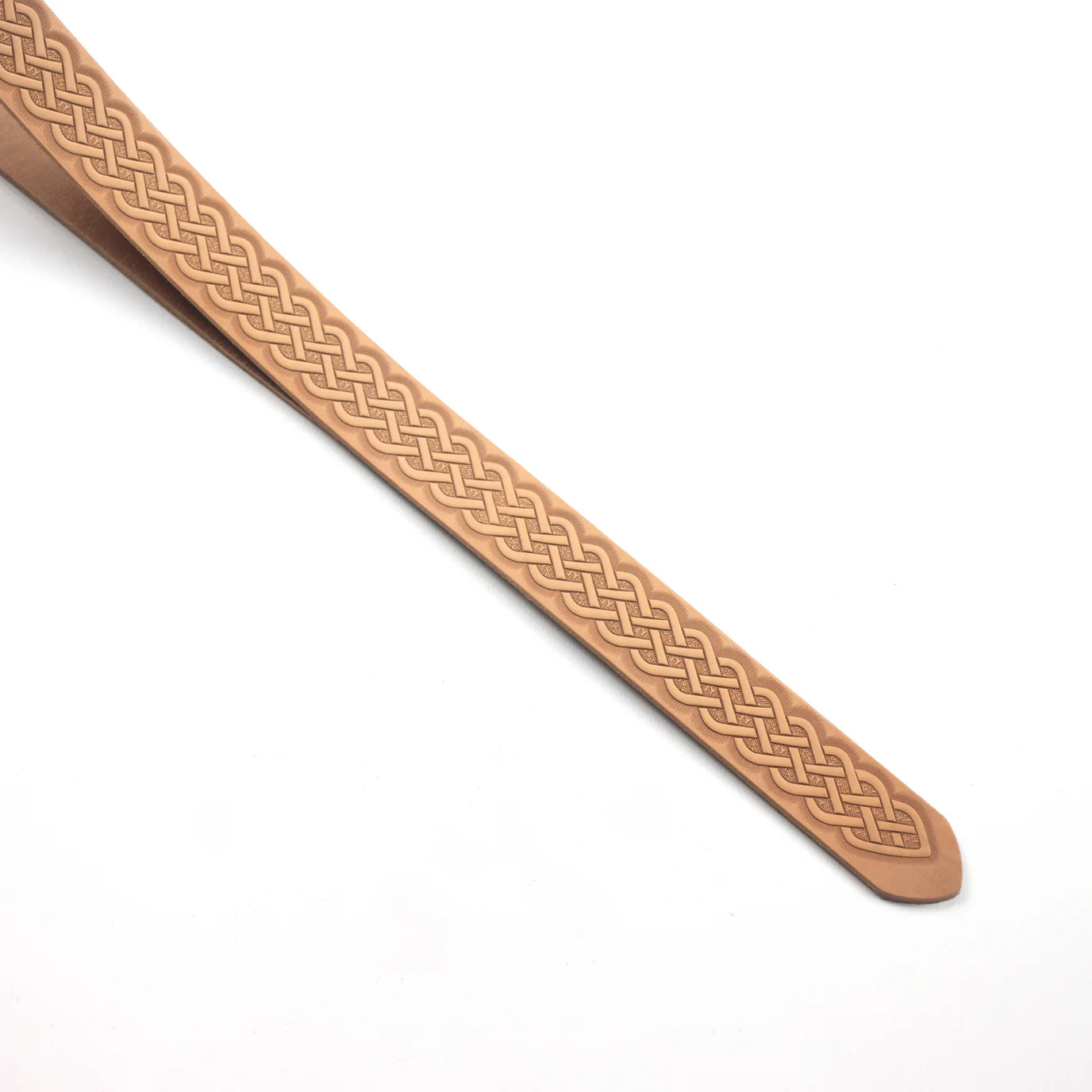 LEATHER Veg Tan Embossed Belt Blanks Celtic 38mm x 135cm 9-10oz / Mollies New Zealand