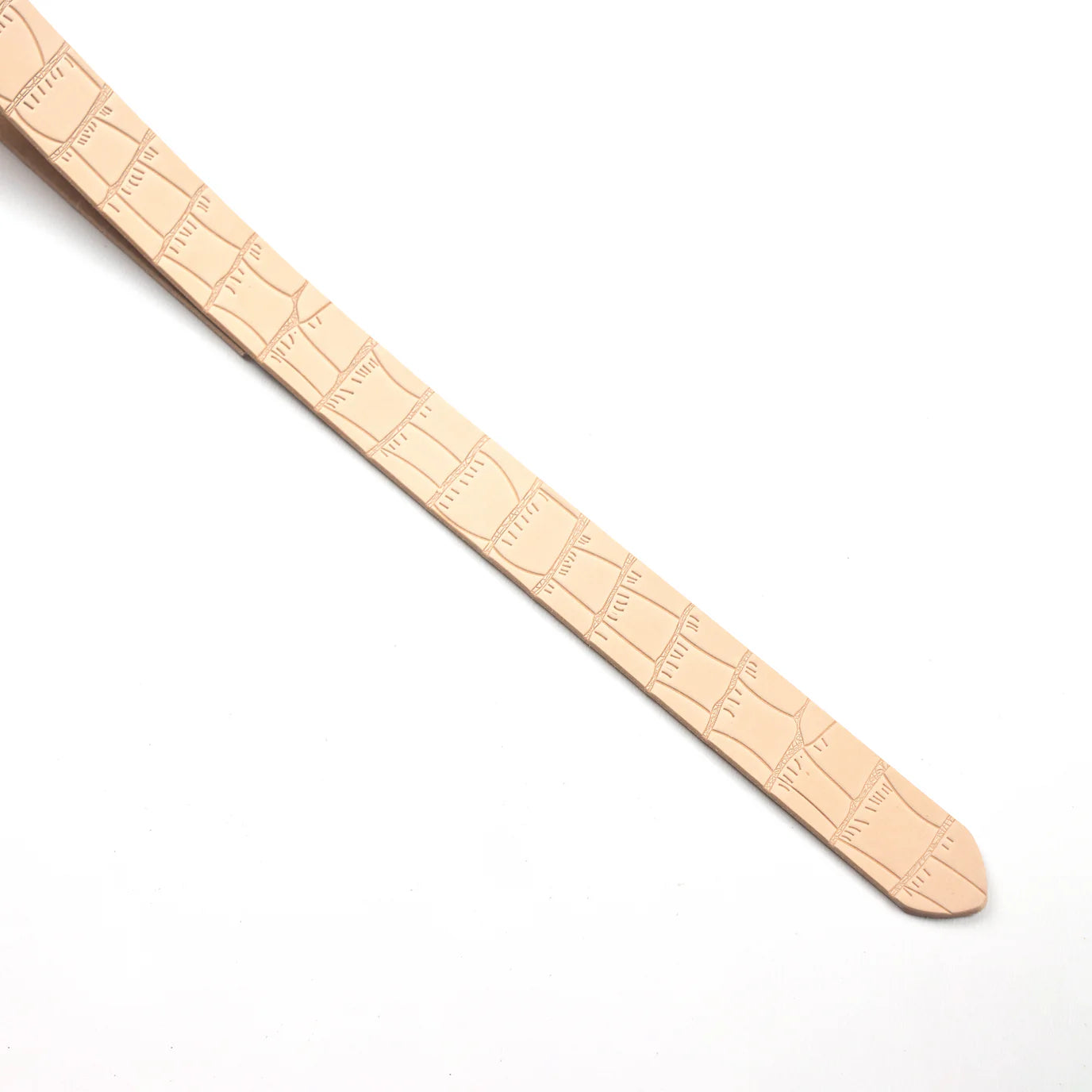 LEATHER Veg Tan Embossed Belt Blanks Croc 38mm x 135cm 9-10oz / Mollies New Zealand