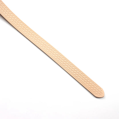 LEATHER Veg Tan Embossed Belt Blanks Angle Basketweave 38mm x 135cm 9-10oz / Mollies New Zealand