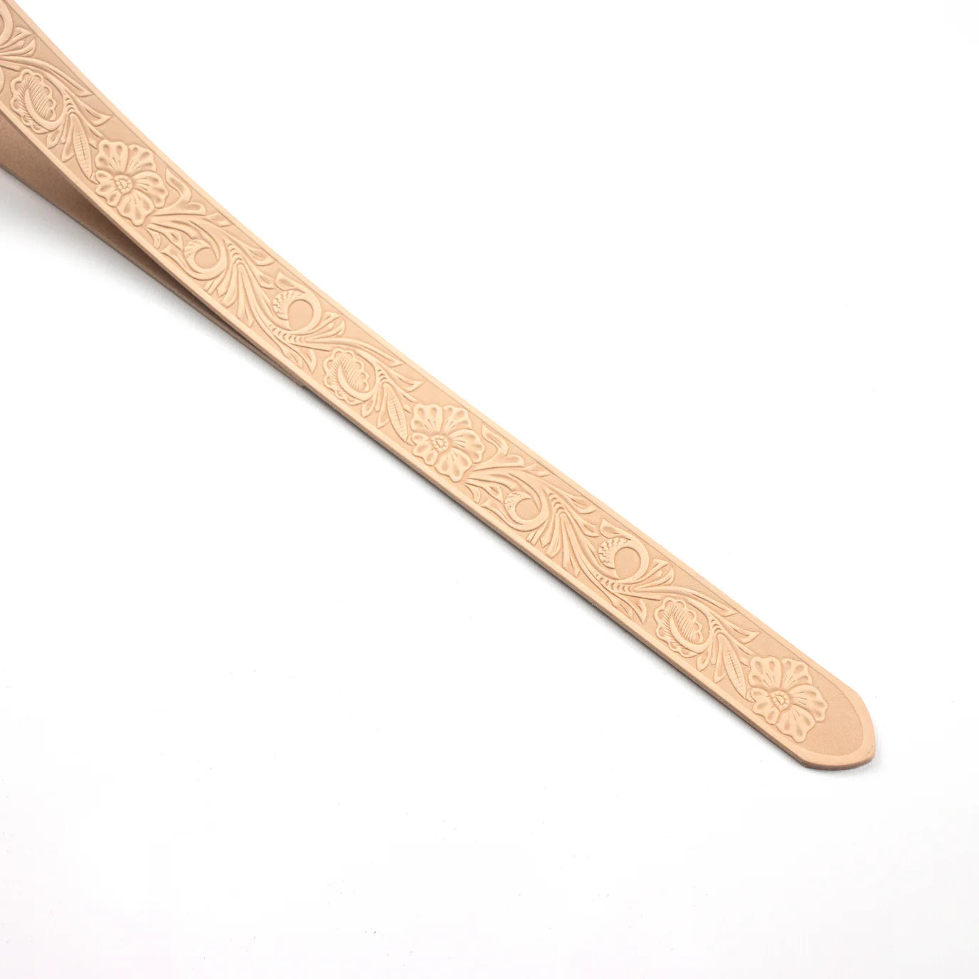 LEATHER Veg Tan Embossed Belt Blanks Floral Vine 38mm x 135cm 9-10oz / Mollies New Zealand