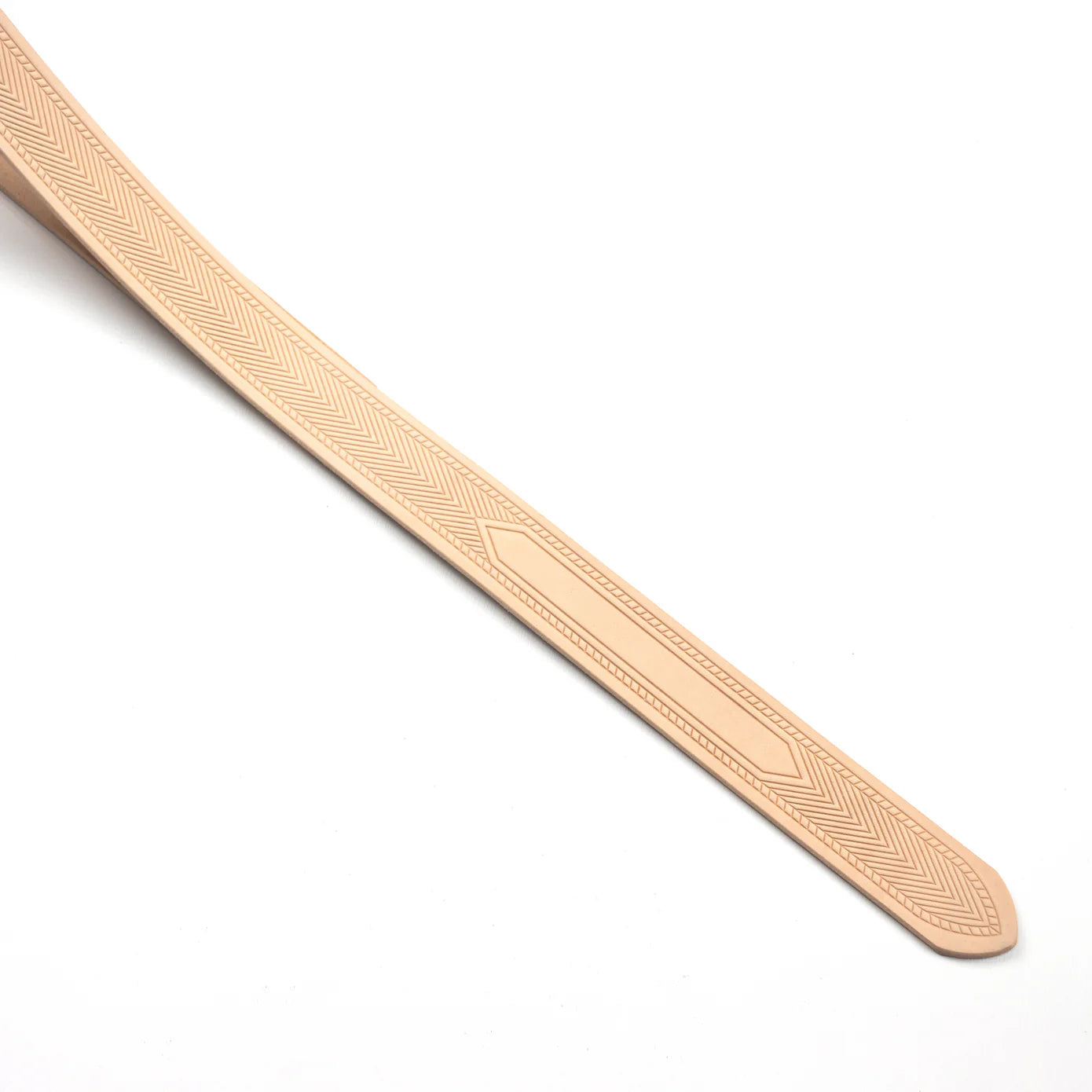 LEATHER Veg Tan Embossed Belt Blanks Arrow Weave 38mm x 135cm 9-10oz / Mollies New Zealand