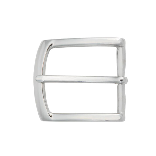 IVAN Chase End Bar Buckle Solid Brass Nickel Plate 35mm (1-3 8") / Mollies New Zealand