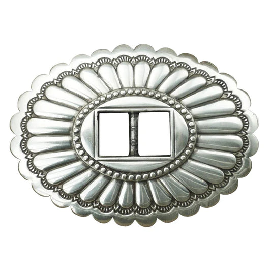 IVAN Southwest Oval Slide Concho Antique Silver 76mm (3") / Mollies New Zealand