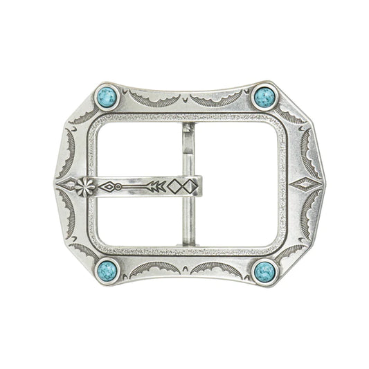 Ivan Rosa Center Bar Buckle Antique Silver 38mm (1-1 2") / Mollies New Zealand