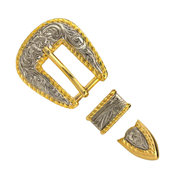IVAN Two-Tone Buckle Set Silver Plate Gold Plate 20mm (3 4" ) 3PK / Mollies New Zealand