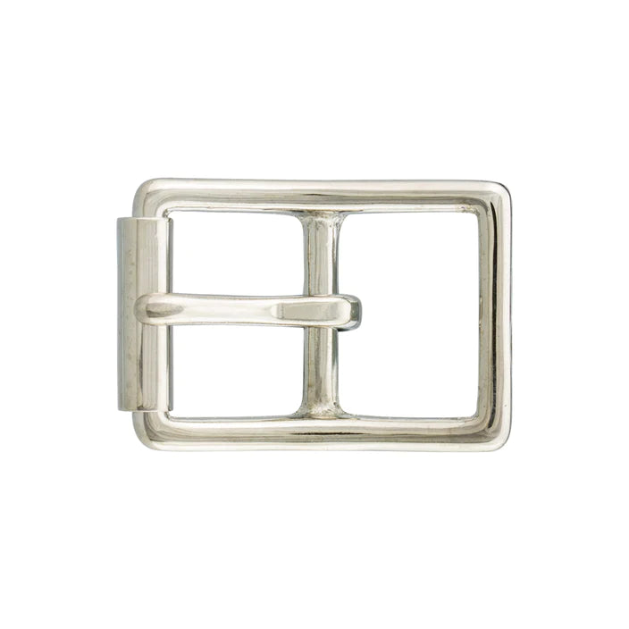 IVAN Solid Brass Center Bar Roller Buckles Solid Brass Nickel Plate 25mm (1") / Mollies New Zealand