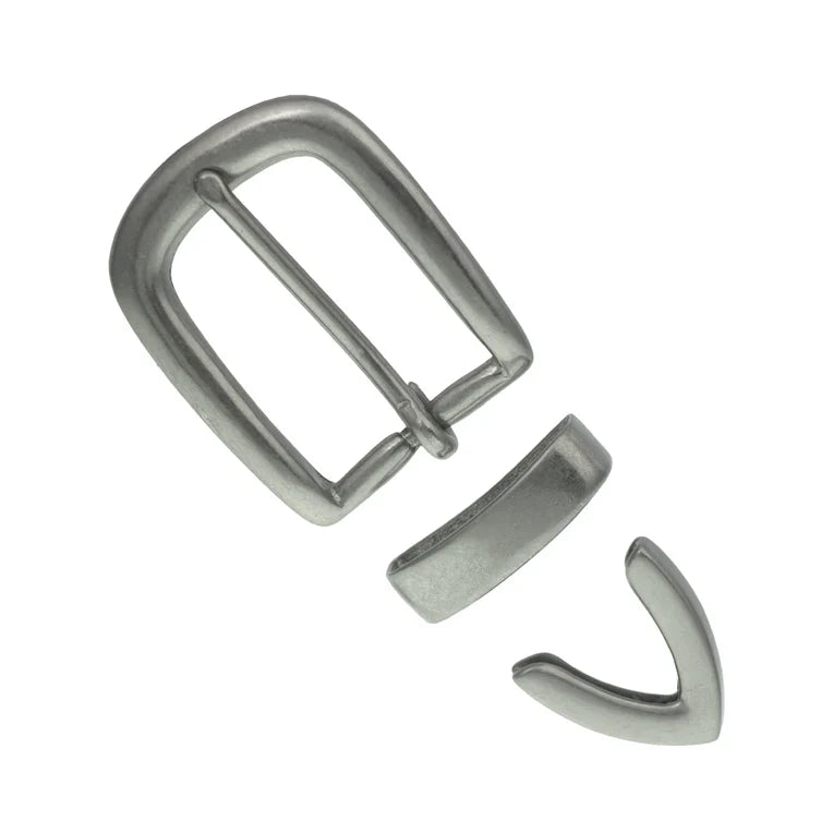 IVAN Solid Brass Buckle Set Antique Nickel 30mm (1 3 16") 3PK / Mollies New Zealand