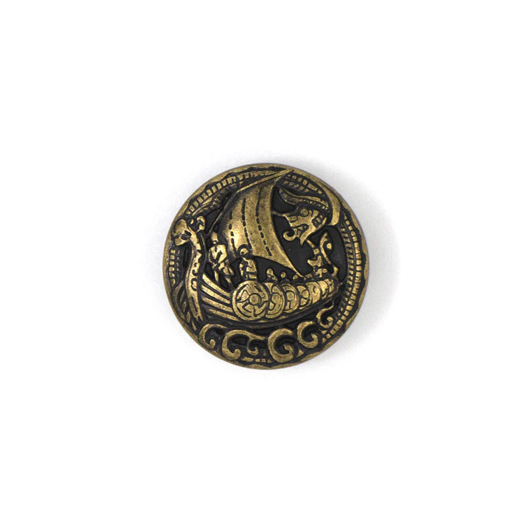 IVAN Drakkar Concho Antique Brass 25mm (1") / Mollies New Zealand
