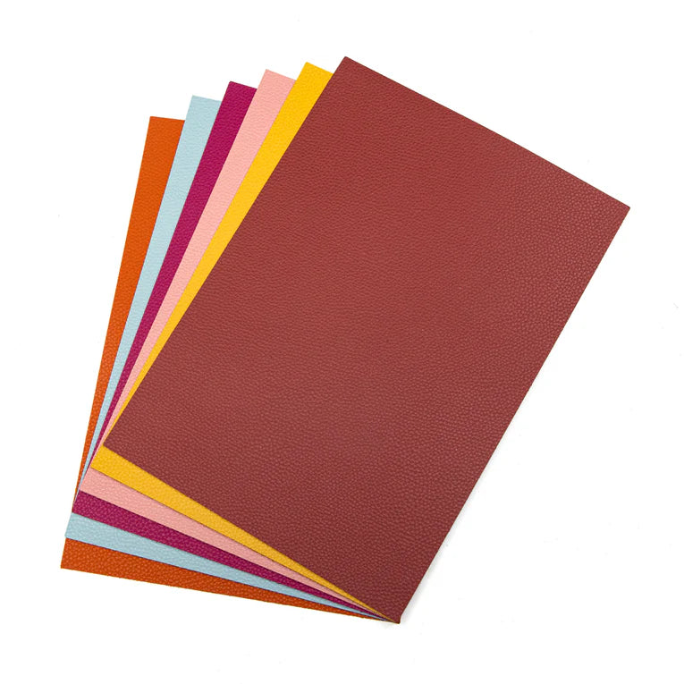 LEATHER Chrome Tanned Volterra / Panel Bright Colours 6 Pack A4 / Mollies New Zealand