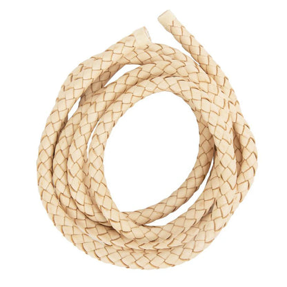 IVAN Leather Braided Cord 7mm 150cm Natural / Mollies New Zealand