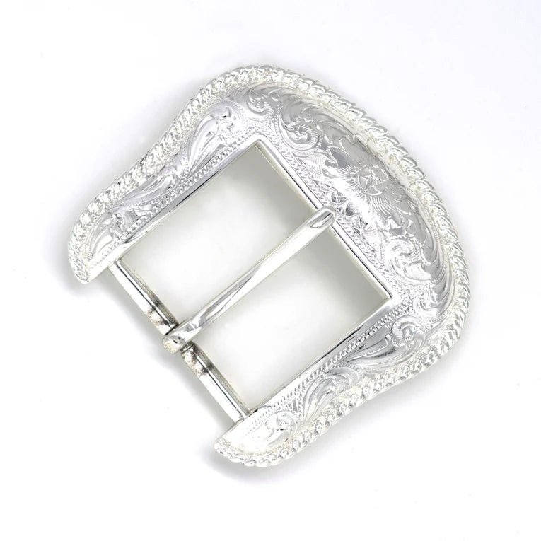 IVAN Sierra End Bar Buckle Silver Plate 38mm (1-1 2") / Mollies New Zealand