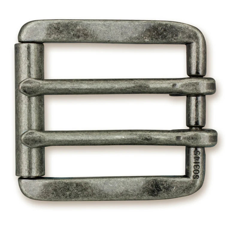 IVAN 2 Prong End Bar Roller Buckle Antique Nickel 38mm (1-1 2") / Mollies New Zealand