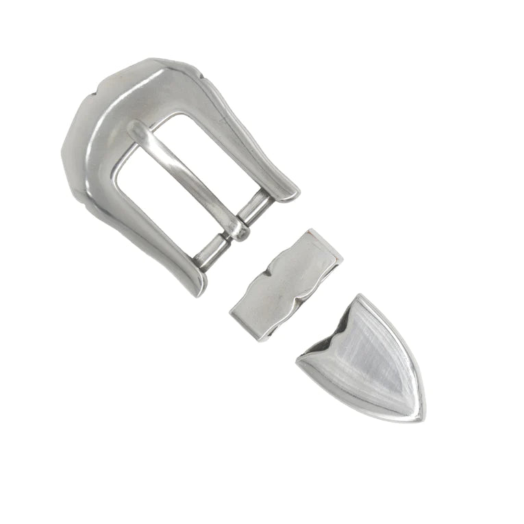 IVAN Scalloped Buckle Set Antique Silver 20mm (3 4") / Mollies New Zealand