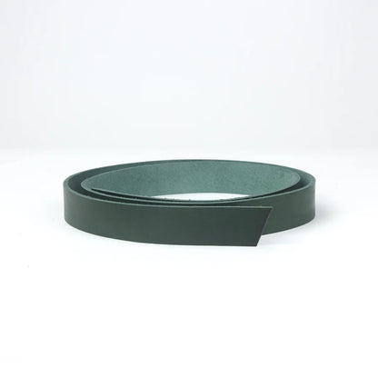 LEATHER Veg Tan Barletta Italian Strip Green 32mm x 120cm 8-9oz / Mollies New Zealand