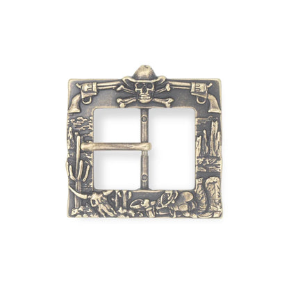 IVAN Outlaw Center Bar Buckle Antique Brass 38mm (1-1 2") / Mollies New Zealand